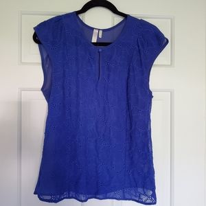 Royal Blue Sheer Blouse